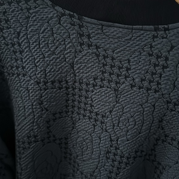 Rose Patterned Jacquard-Knit Bomber Jacket - Wild Fable - Picture 5 of 7